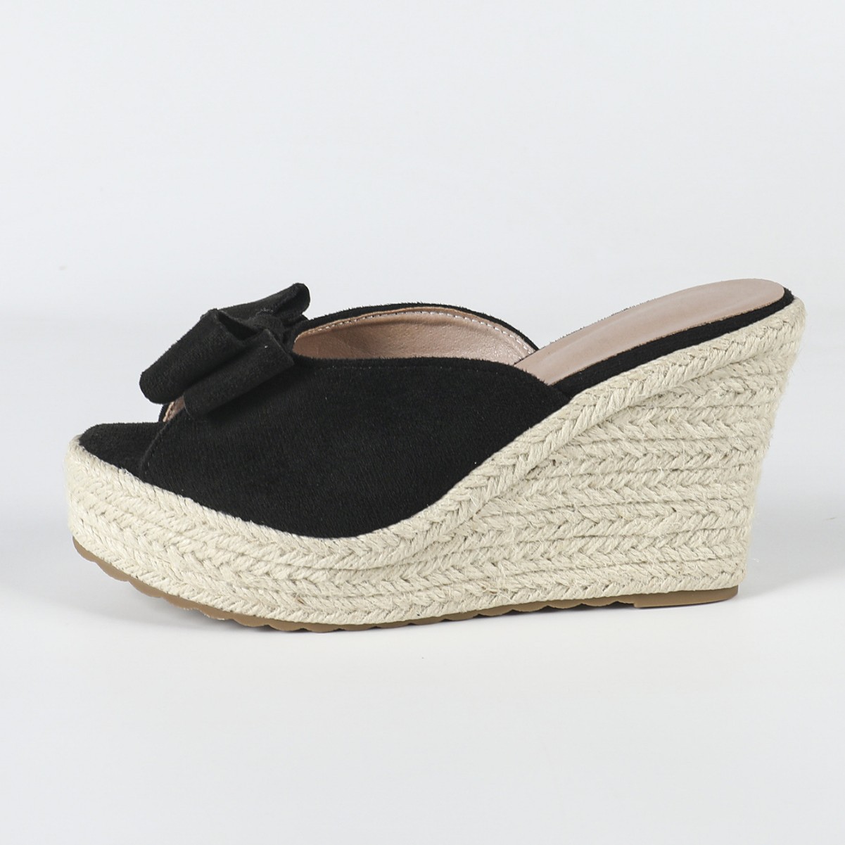 Wedge Espadrille Women - LIHUAMAO パンプス女性スエードウェッジヒールシューズスリッパアンクルストラップミュールシューズレディースプラットフォームエスパドリーユシューズパーティーカジュアル