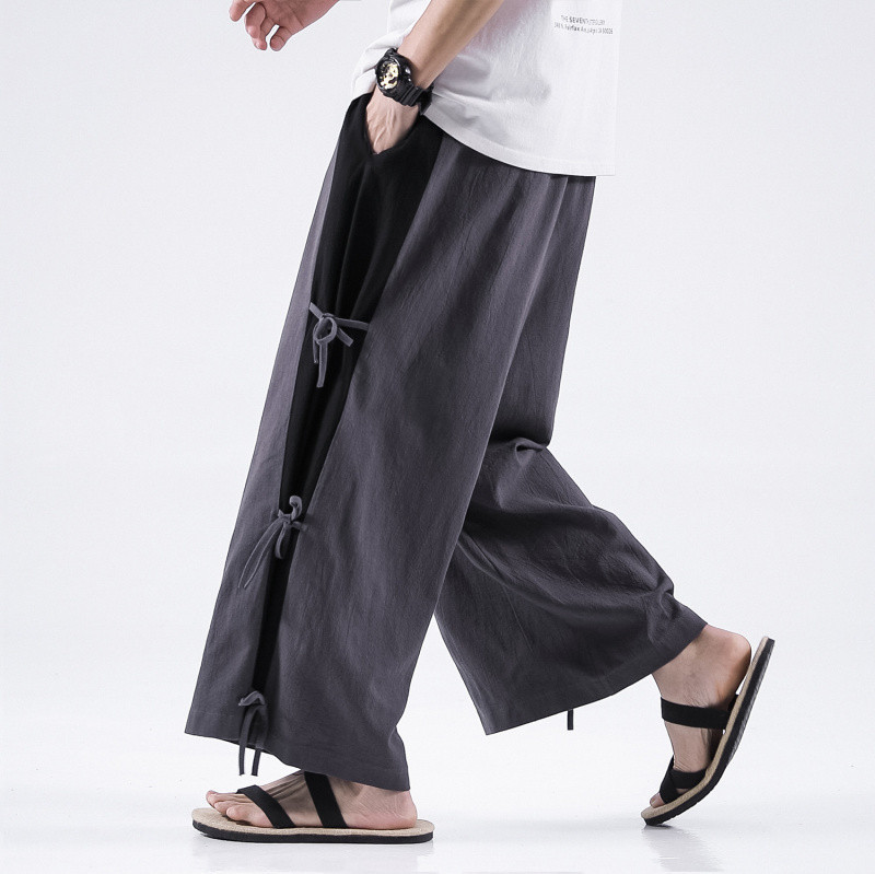 秋の新作、ゆったりとしたサイズのメンズパンツ。5XL、6XL - Linen Pant Wide のレビューと価格