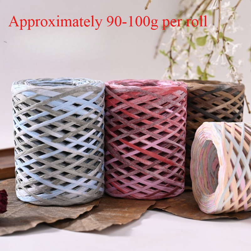 ラフィア編み糸、夏用帽子用かぎ針糸、手作りバッグDIYクラフ - Crochet Bag Raffia のレビューと価格