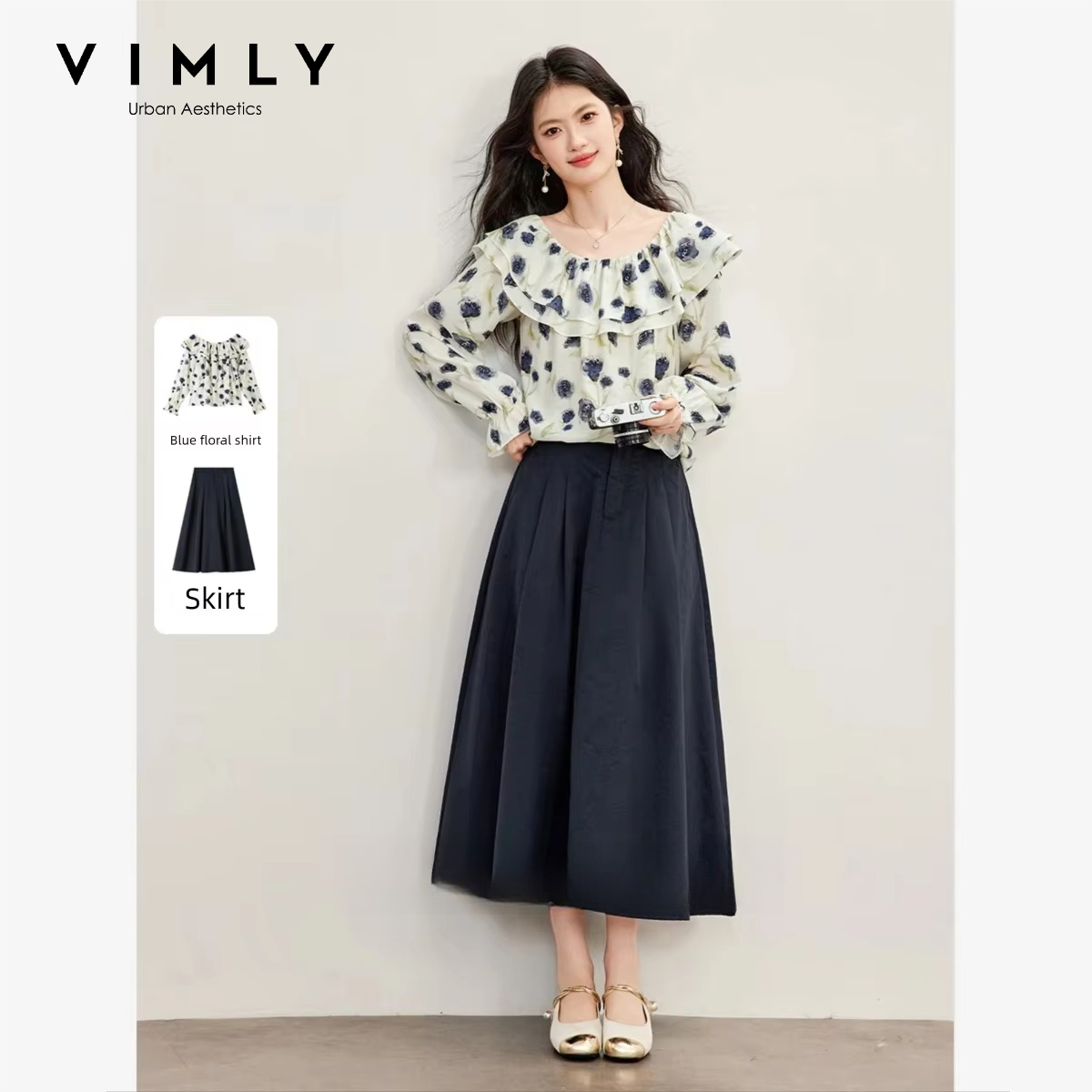 VIMLY ダブルレイヤー ラッフル オフショルダー ブラウ - Blouse Off Shoulder のレビューと価格