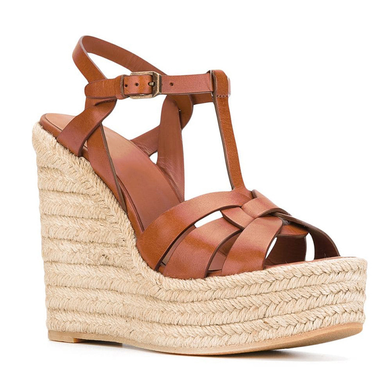 レディース エスパドリーユ ウェッジ サンダル – 編み込み - Wedge Espadrille Women のレビューと価格