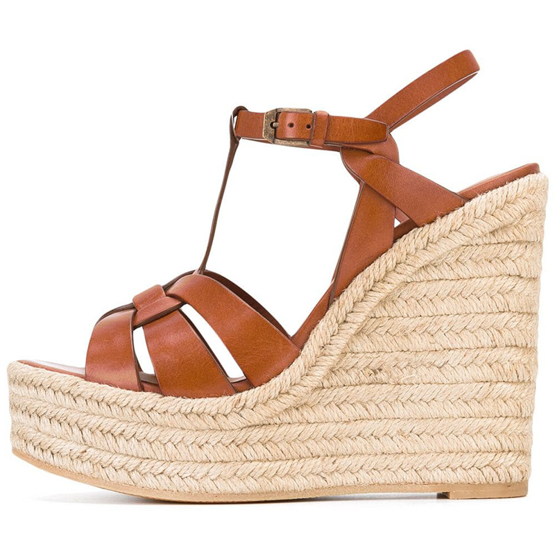 レディース エスパドリーユ ウェッジ サンダル – 編み込み - Wedge Espadrille Women のレビューと価格