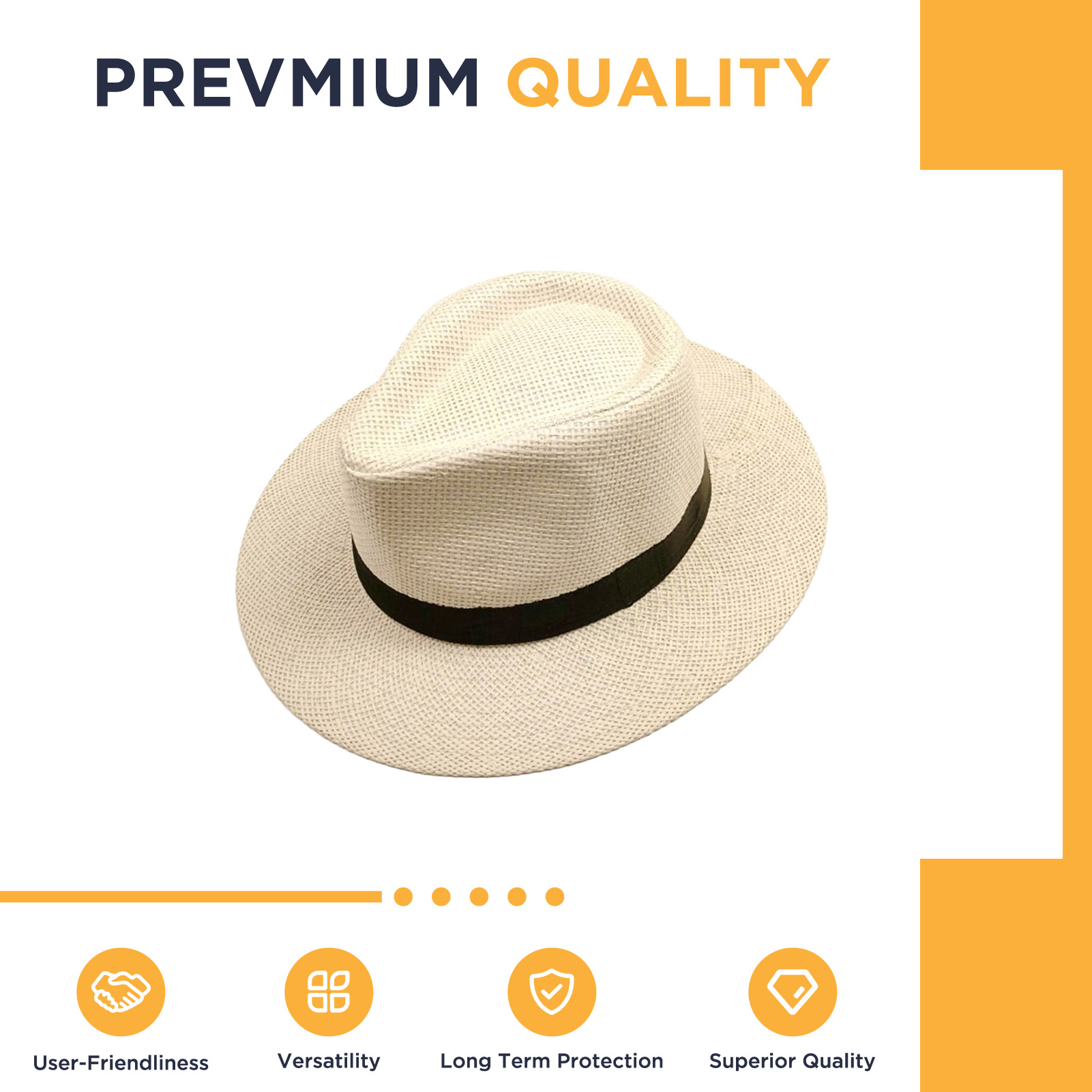 夏用フロッピーサンハット メンズ用 パッカブルストロービーチ - Hat Floppy Wide のレビューと価格