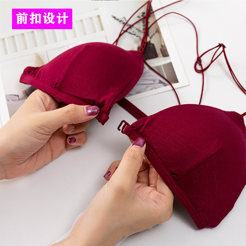 女性のためのセクシーな3Dスポーツブラ,下着の強化,フロント - Bralette Triangle Set のレビューと価格