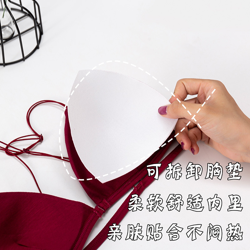 女性のためのセクシーな3Dスポーツブラ,下着の強化,フロント - Bralette Triangle Set のレビューと価格