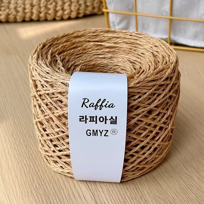ふわふわの天然ラフィア糸,二本鎖,夏の帽子用の特別な糸,編み - Crochet Bag Raffia のレビューと価格