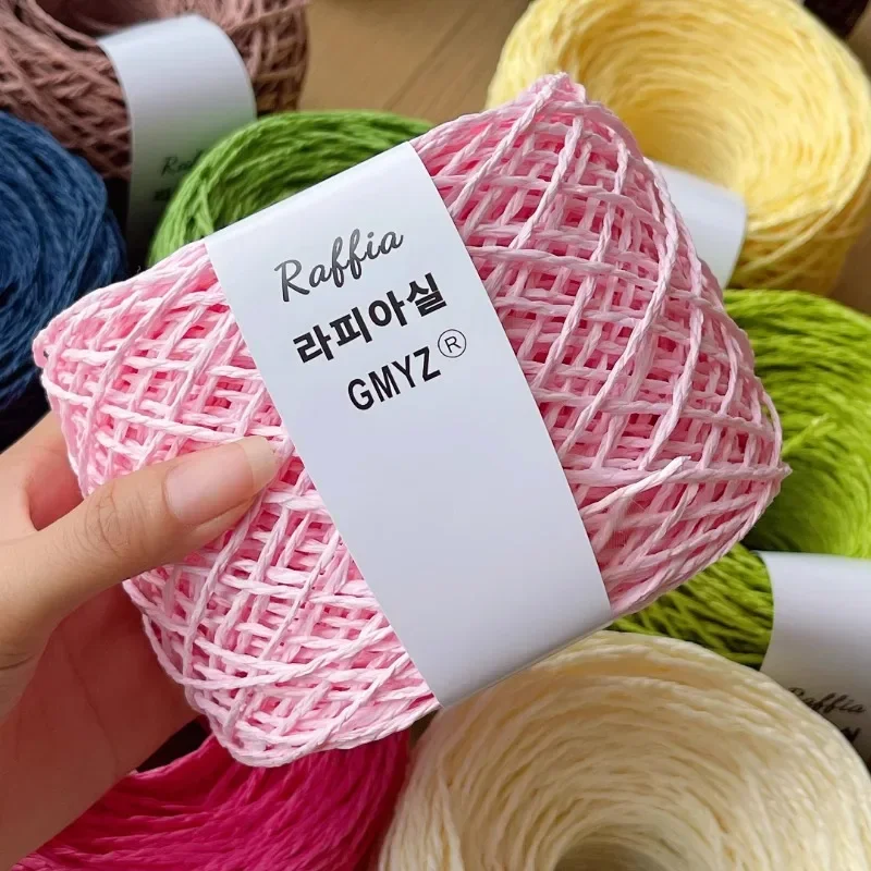 ふわふわの天然ラフィア糸,二本鎖,夏の帽子用の特別な糸,編み - Crochet Bag Raffia のレビューと価格