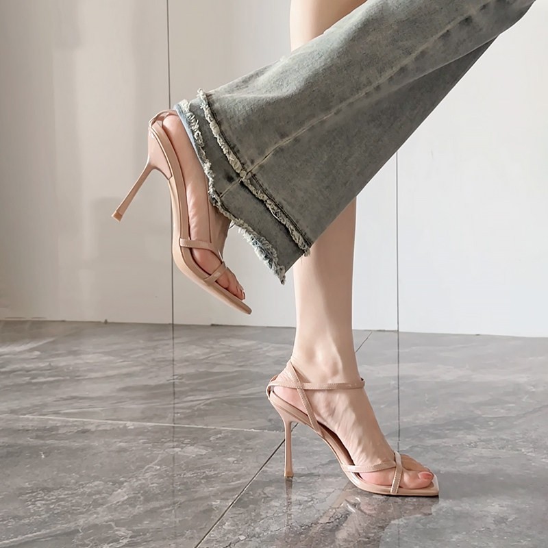 スティレットサンダル レディース シャ ワンワードストラップ - Sandal Strappy Heeled のレビューと価格