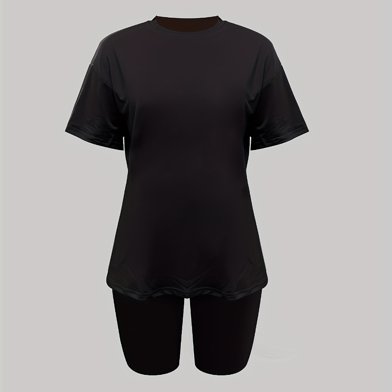 女性用Tシャツとショーツ,半袖,裸の肩,無地,2ピース,春と - Blouse Off Shoulder のレビューと価格